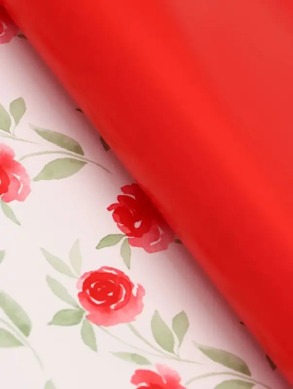 Пленка для цветов и букетов &laquo;Цветы&raquo;, красная, 57&times;57 см