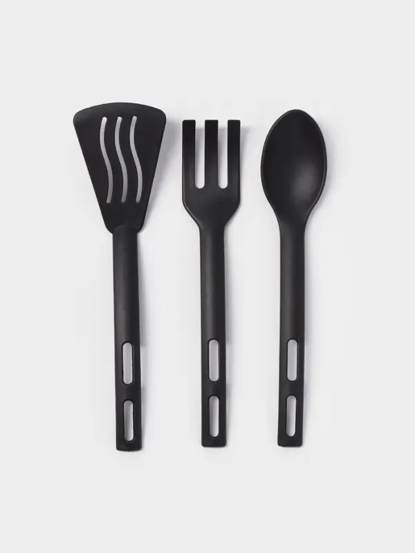 Набор кухонных принадлежностей Доляна &laquo;Глори&raquo;, 3 шт., чёрный