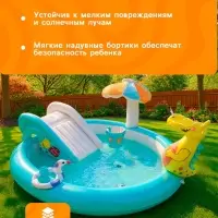Игровой центр &laquo;Крокодильчик&raquo;, 201&times;170&times;84 см, с горкой и игрушками, от 2 лет, 57165NP INTEX