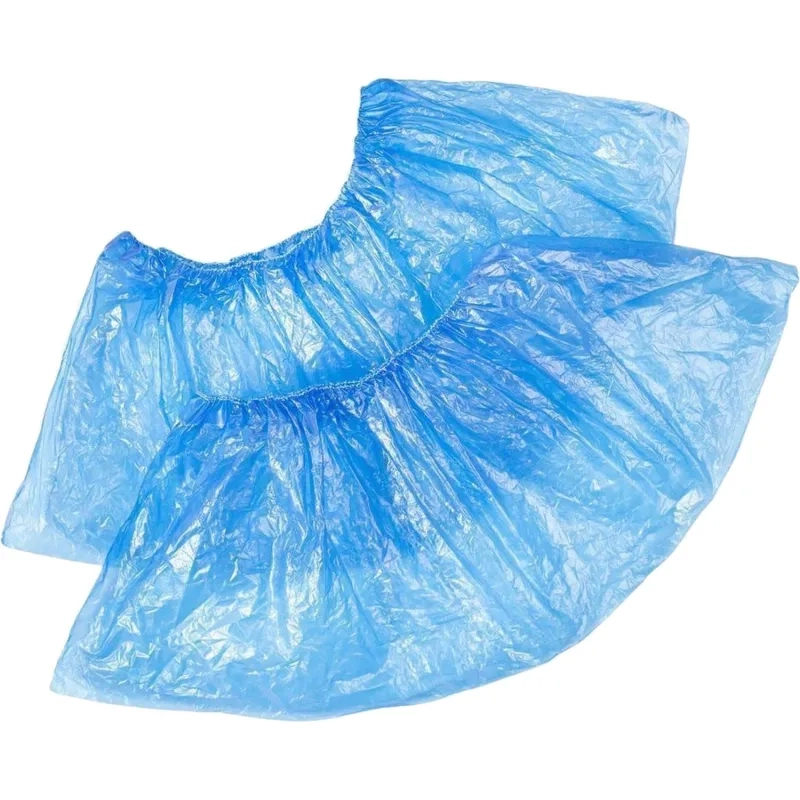 Бахилы п/э арт.406-979, 1,6 г.,голубые, (50пар/упак)