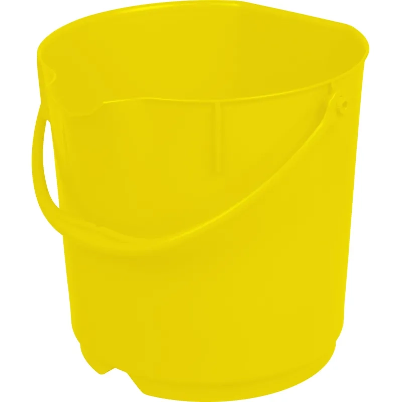 Ведро FBK 9л желтое, армир. пластик противоударный, круглое, 80102-4