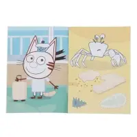 Аппликации с раскрасками &laquo;Три кота и море приключений. Приключения на море&raquo;, А5, 14 стр.