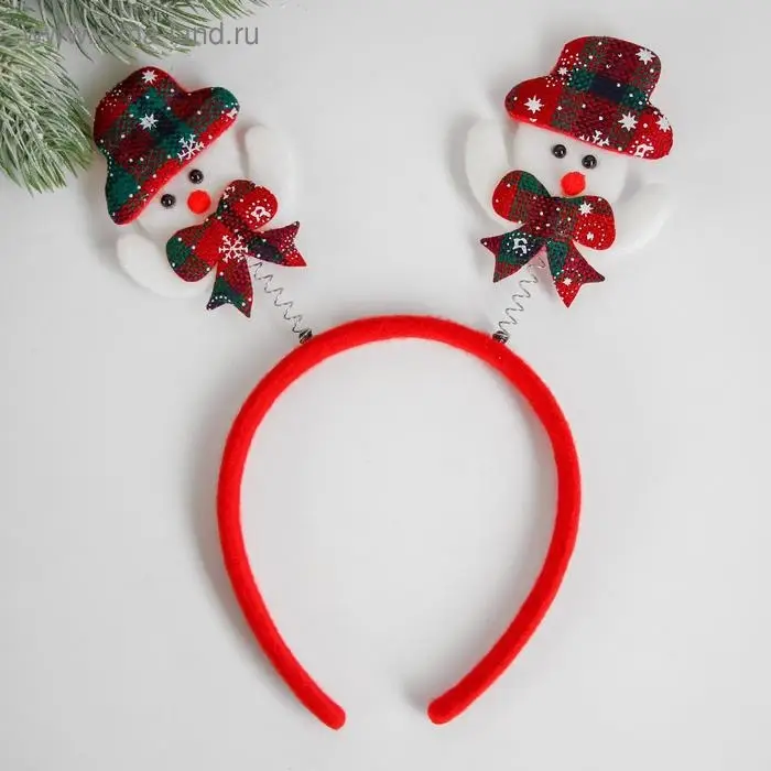 Ободок новогодний карнавальный «Снеговик» Ободок новогодний карнавальный «Снеговик»