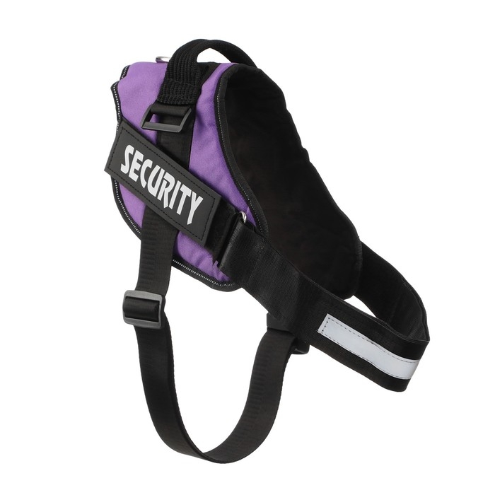 Шлейка К9 мягкая светоотражающая, размер ХХL, ОГ 95-110 см, вес 40-70 кг, фиолетовая Шлейка К9 мягкая светоотражающая, размер ХХL, ОГ 95-110 см, вес 40-70 кг, фиолетовая