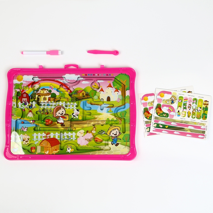 Игровой набор лабиринт «Радужная деревня», маркерная доска , 2 × 36 × 27,5 см Игровой набор лабиринт «Радужная деревня», маркерная доска , 2 × 36 × 27,5 см