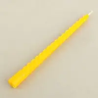 Свеча витая, 2.2&times;25 см, лакированная жёлтая