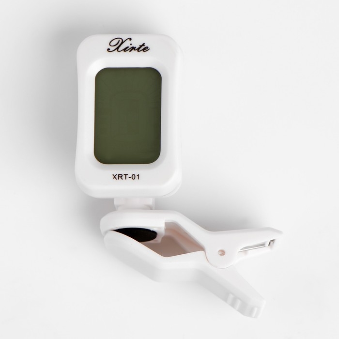 Тюнер для настройки гитары Music Life, прищепка, белый Тюнер для настройки гитары Music Life, прищепка, белый