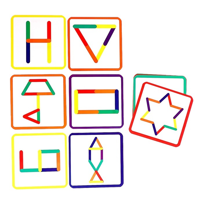 Развивающий набор «Собери фигуры», с палочками Развивающий набор «Собери фигуры», с палочками