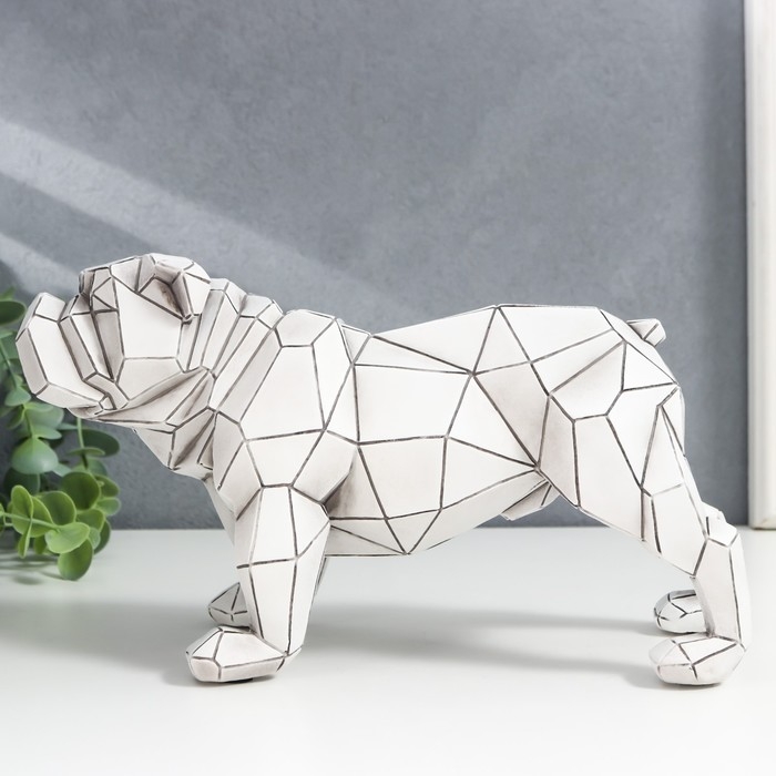 Сувенир полистоун 3D Сувенир полистоун 3D "Английский бульдог" беж 15х11х28 см