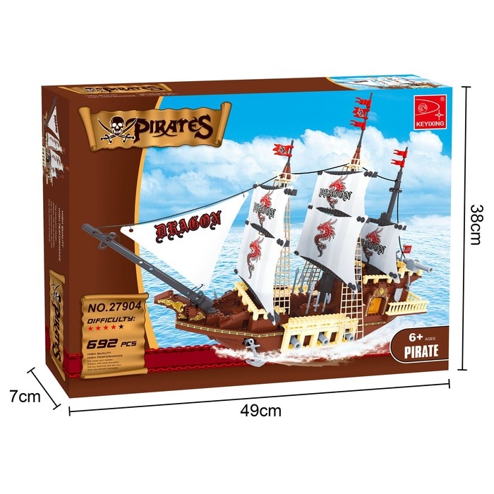 Конструктор Пираты «Дракон с тихого моря», 692 детали Конструктор Пираты «Дракон с тихого моря», 692 детали