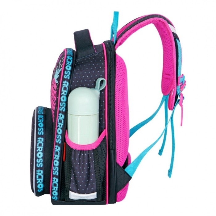 Рюкзак каркасный 37 х 28 х 12 см, Across 194, наполнение: мешок, пенал, фиолетовый ACR22-194-10 Рюкзак каркасный 37 х 28 х 12 см, Across 194, наполнение: мешок, пенал, фиолетовый ACR22-194-10