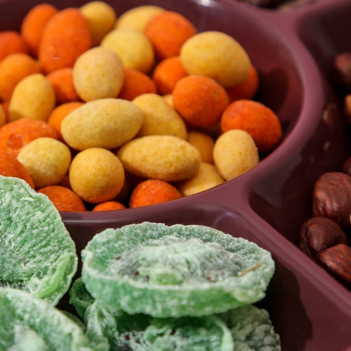 Менажница круглая Доляна «Радуга», 5 секций, 24×2 см, цвет МИКС Менажница круглая Доляна «Радуга», 5 секций, 24×2 см, цвет МИКС