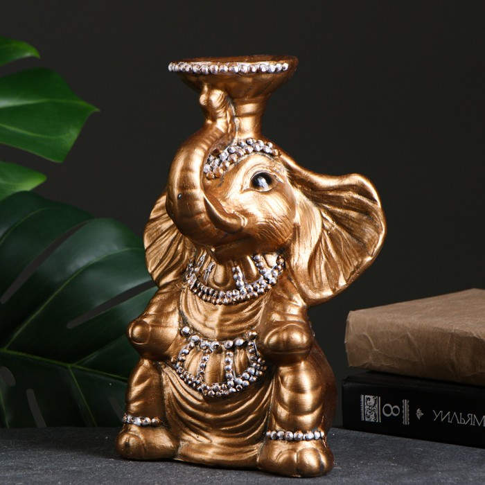 Копилка - подсвечник Копилка - подсвечник "Слон" бронза, 18,5х15х26см