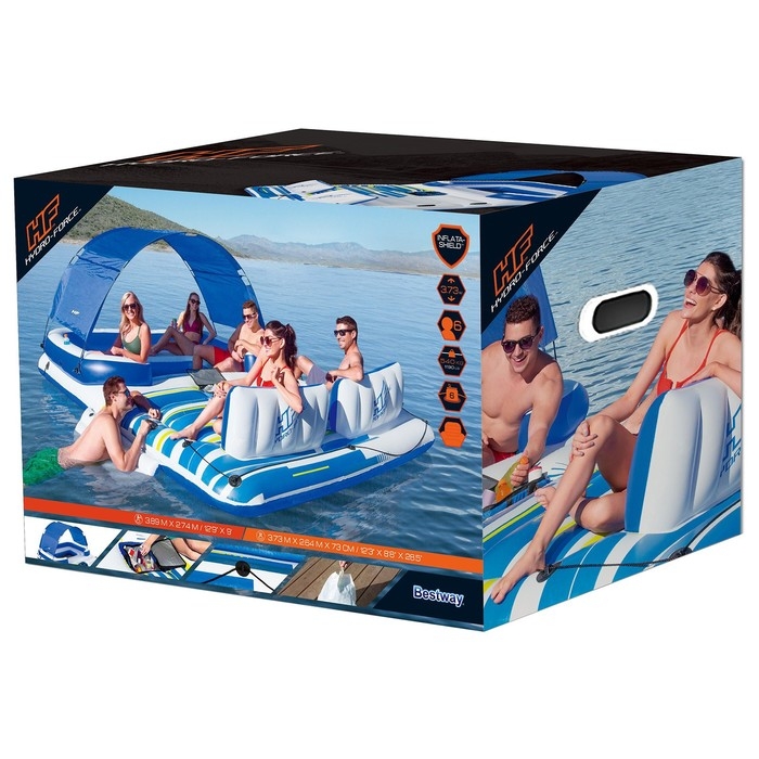 Беседка-плот для плавания, 389 х 274 см, для 6 человек, 43105 Bestway Беседка-плот для плавания, 389 х 274 см, для 6 человек, 43105 Bestway