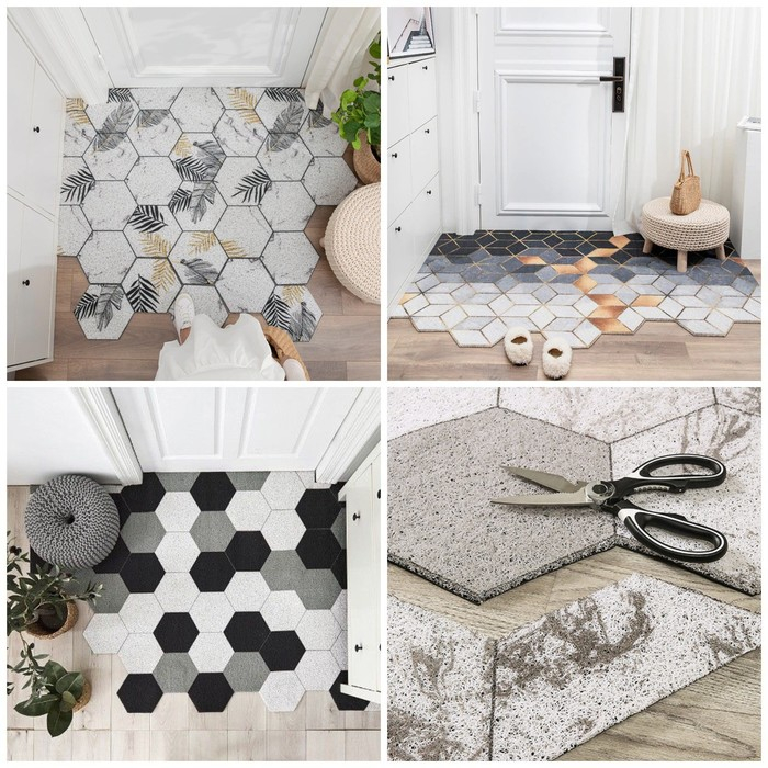 Коврик придверный грязезащитный Доляна «Мрамор», вырезной, 60×90 см, цвет серый Коврик придверный грязезащитный Доляна «Мрамор», вырезной, 60×90 см, цвет серый