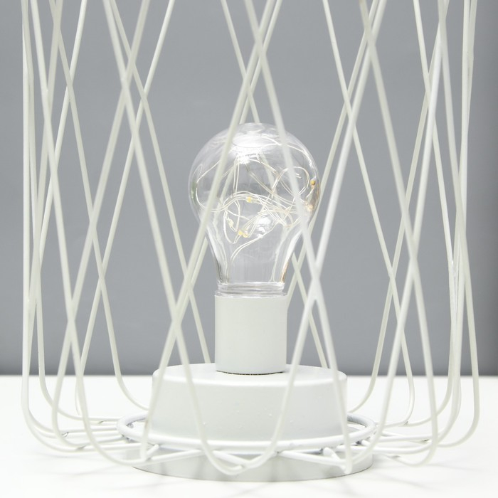 Ночник лофт 16451/1WT LED от батареек 3хАА белый 17х17х21 см RISALUX Ночник лофт 16451/1WT LED от батареек 3хАА белый 17х17х21 см RISALUX