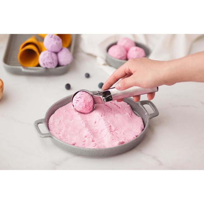 Ложка для мороженого Доляна «Элит», с выталкивателем, 18 см, цвет серебристый Ложка для мороженого Доляна «Элит», с выталкивателем, 18 см, цвет серебристый