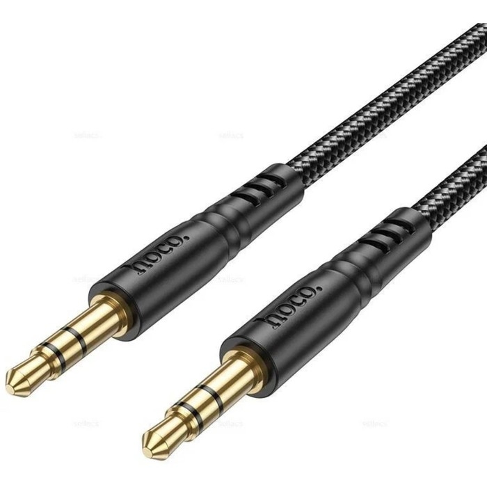 Кабель AUX Hoco UPA24, Jack 3.5 мм (m) - Jack 3.5 мм (m), 1 м, нейлон, чёрный Кабель AUX Hoco UPA24, Jack 3.5 мм (m) - Jack 3.5 мм (m), 1 м, нейлон, чёрный