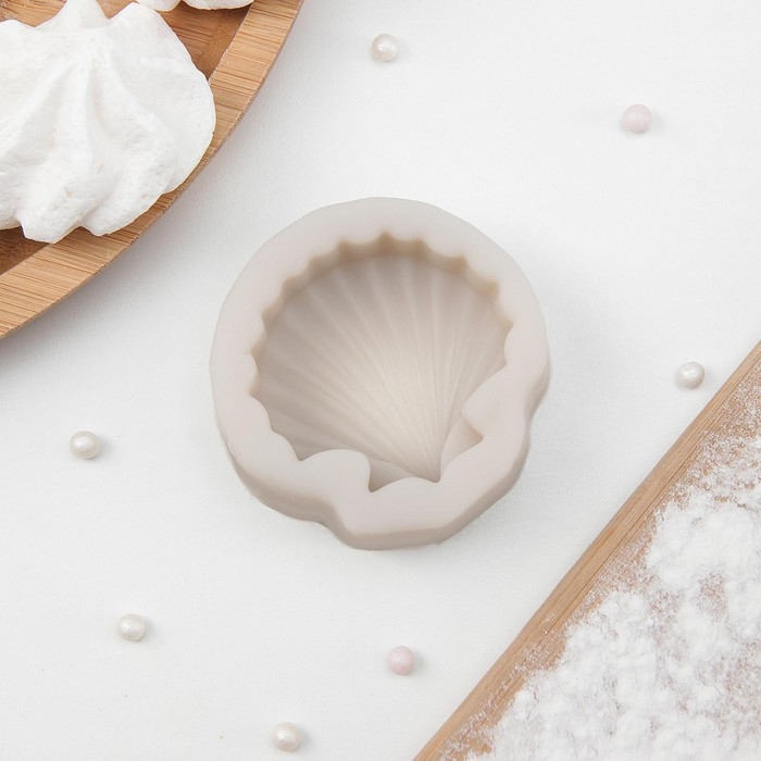 Молд Доляна «Ракушка», силикон, d=6 см, цвет МИКС Молд Доляна «Ракушка», силикон, d=6 см, цвет МИКС