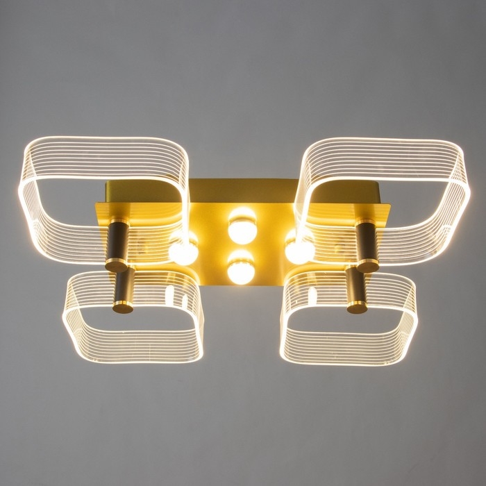 Люстра Люстра "Кворум" LED 40Вт 3000-6000К золото 50х50х10см