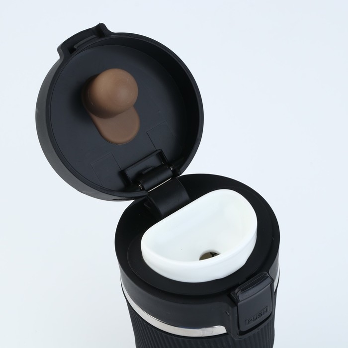 Термостакан с кнопкой  Термостакан с кнопкой "Уютного Нового года", 380 мл