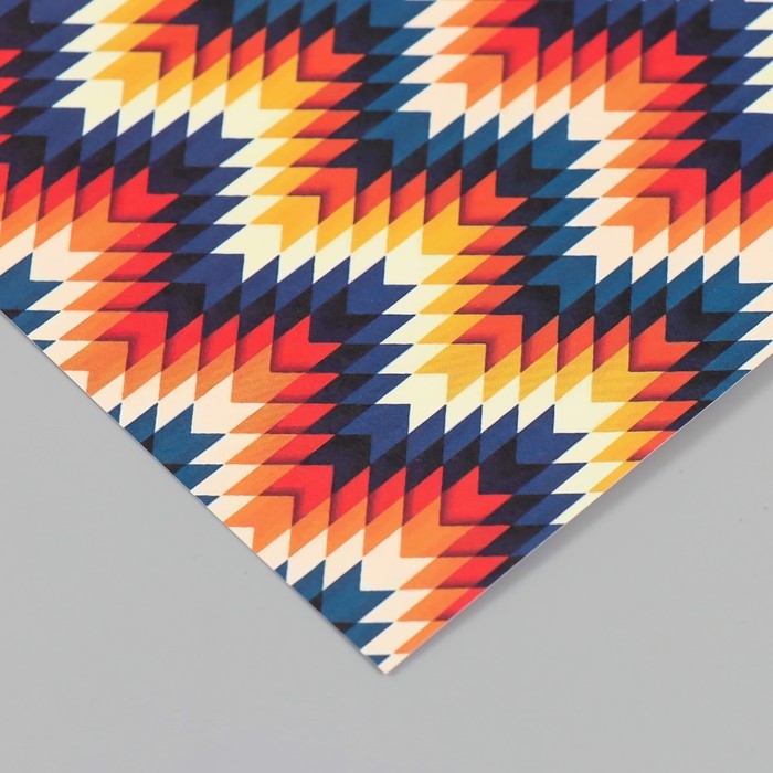 Бумага для скрапбукинга двусторонняя Бумага для скрапбукинга двусторонняя "Иллюзия" плотность 180 гр набор 10 шт 15,5х17 см