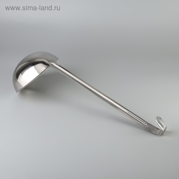 Половник, 750 мл, d=16.5 см, длина ручки 38 см, цельнотянутый Половник, 750 мл, d=16.5 см, длина ручки 38 см, цельнотянутый