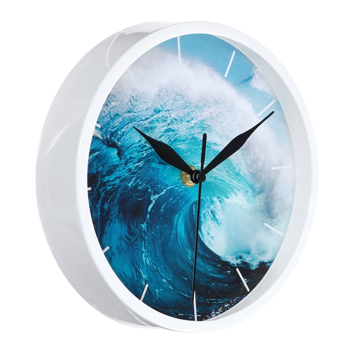 Часы настенные интерьерные Часы настенные интерьерные "Волна" d-20 см, бесшумные