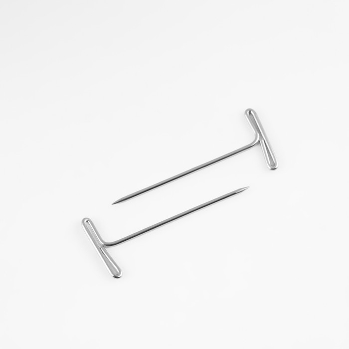 Булавки портновские, Т-образные, 27 мм, 50 шт, цвет серебряный