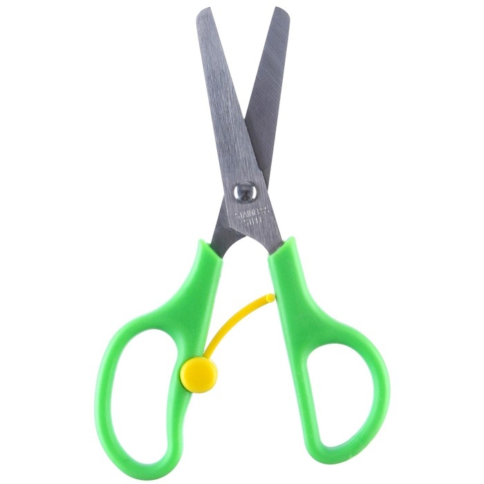 Ножницы детские 13 см, безопасные, пластиковые ручки с фиксатором, МИКС Ножницы детские 13 см, безопасные, пластиковые ручки с фиксатором, МИКС