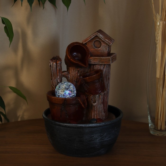 Фонтан Фонтан "Алойз" скворечник, 28х16 см (с подсветкой)