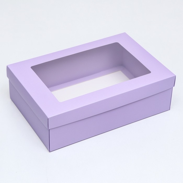 Коробка подарочная складная, упаковка, «Лавандовая», с окном 30 х 20 х 9 см Коробка подарочная складная, упаковка, «Лавандовая», с окном 30 х 20 х 9 см