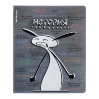 Тетрадь предметная ИСТОРИЯ, 48 листов в клетку, ErichKrause "Чубрик", пластиковая обложка, шелкография, блок офсет 100% белизна, инфо-блок