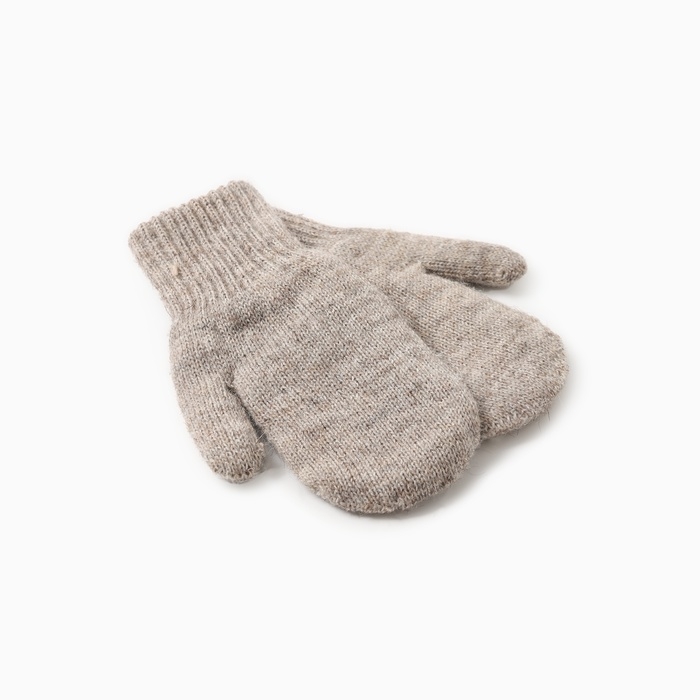 Варежки детские из монгольская шерсти, цвет серый, р-р 10 Варежки детские из монгольская шерсти, цвет серый, р-р 10