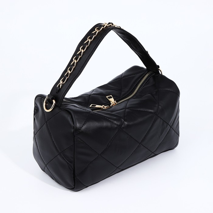 Сумка-багет на молнии, цвет чёрный Сумка-багет на молнии, цвет чёрный