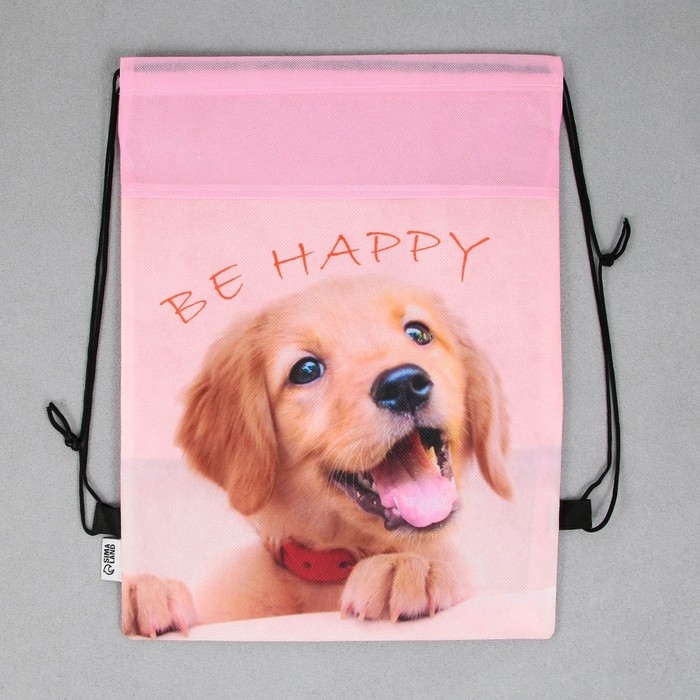 Мешок для обуви «1 сентября: Be happy» нетканное полотно, размер 30 х 40 см Мешок для обуви «1 сентября: Be happy» нетканное полотно, размер 30 х 40 см