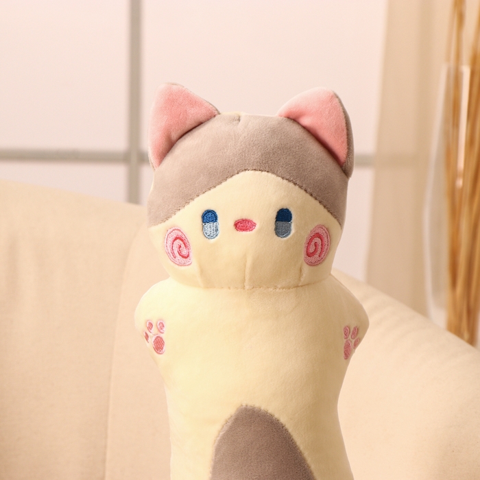 Мягкая игрушка «Кот-батон», 50 см, цвет светло-серый Мягкая игрушка «Кот-батон», 50 см, цвет светло-серый