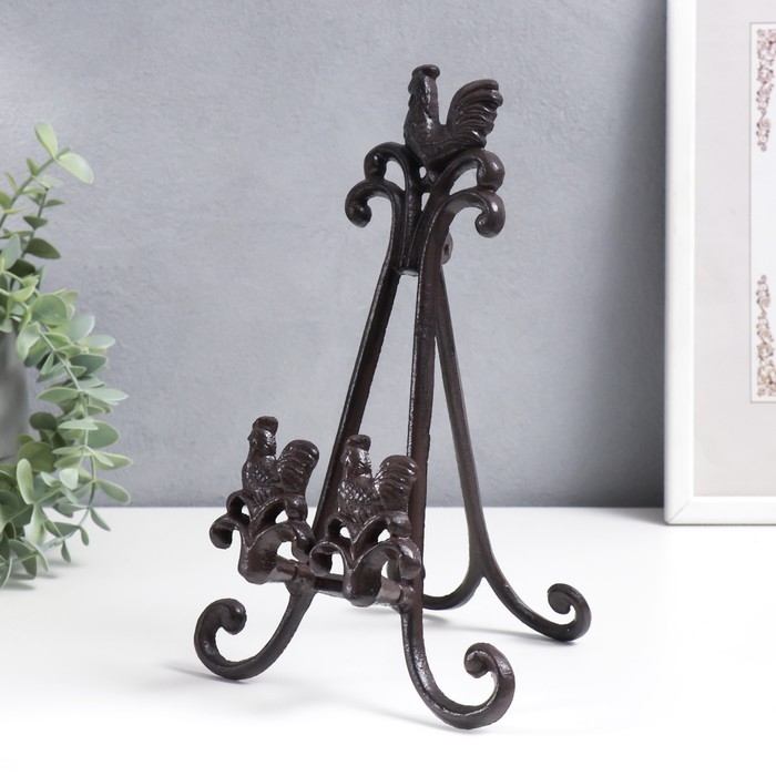 Сувенир чугун подставка  Сувенир чугун подставка "Петух и курочка" 28х6х16 см