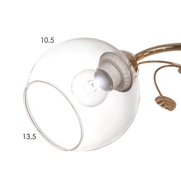 Люстра Люстра "Алеста" 5х60Вт Е27 Золото 58х58х23см