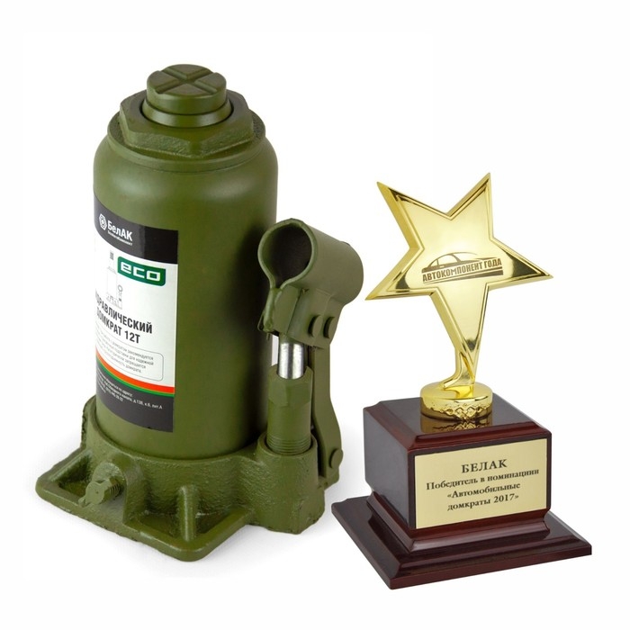 Домкрат гидравлический  Домкрат гидравлический "БелАК" ECO БАК.70018, подъем/подхват 385/200 мм, 12 т