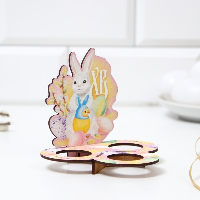 Подставка на 3 яйца «Кролик», 12,8 х 11,2 х 10,6 см. Подставка на 3 яйца «Кролик», 12,8 х 11,2 х 10,6 см.