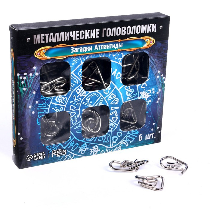 Головоломка металлическая «Загадки Атлантиды», набор 6 шт. Головоломка металлическая «Загадки Атлантиды», набор 6 шт.