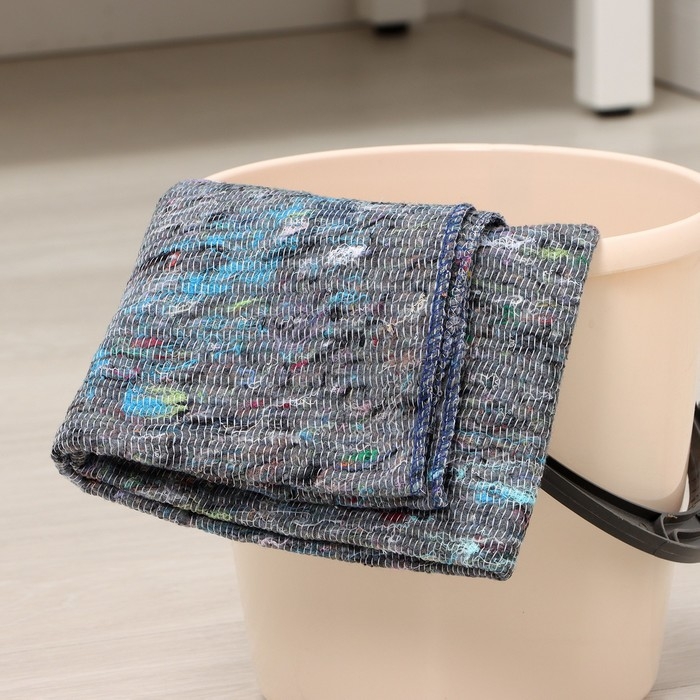 Салфетка - тряпка хозяйственная Доляна, 80×100 см, плотность 180 г/м², строчка 2,5 мм, с оверлоком, цвет серый