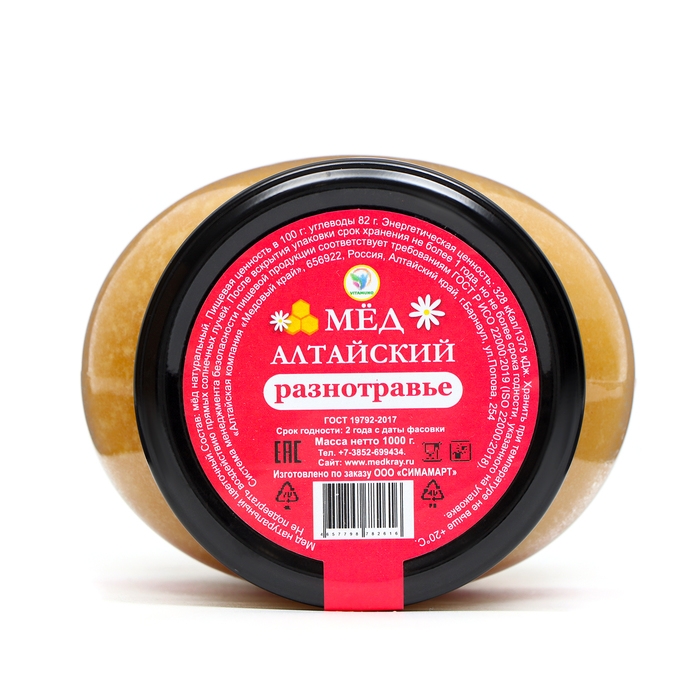Мёд Алтайский Разнотравье Vitamuno, 1 кг (стекло) Мёд Алтайский Разнотравье Vitamuno, 1 кг (стекло)