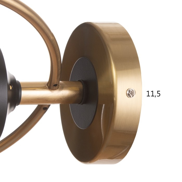 Бра Бра "Салли" 1х60Вт Е27 Медный, чёрный 26х13х33см