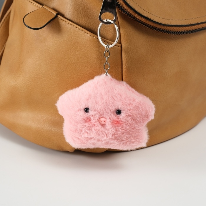 Пушистик на кольце Пушистик на кольце "Звёздная свинка" пищалка 8х11х2,5 см