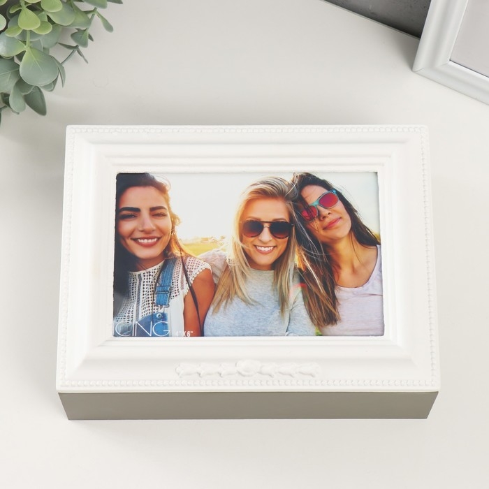 Шкатулка дерево с фоторамкой 10х15 см  Шкатулка дерево с фоторамкой 10х15 см "Классика" 20х15х7,5 см