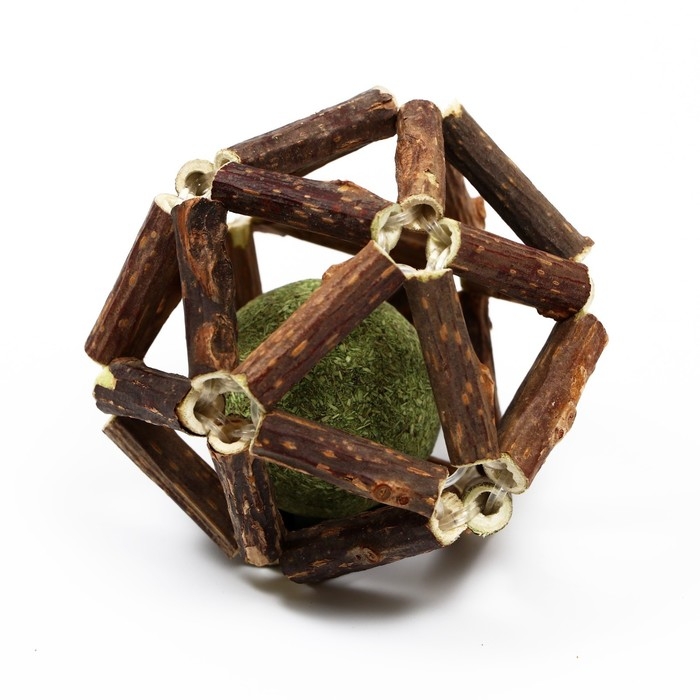 Двойной шар для кошек из прессованной кошачьей мяты и мататаби, 6-6,5 см Двойной шар для кошек из прессованной кошачьей мяты и мататаби, 6-6,5 см