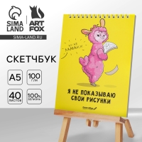 Скетчбук «Я не показываю свои рисунки» А5, 40 л, 100 г/м