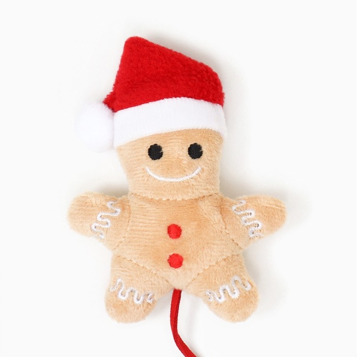 Игрушка-дразнилка для кошек  Игрушка-дразнилка для кошек "Пряник в колпаке", с бубенчиком